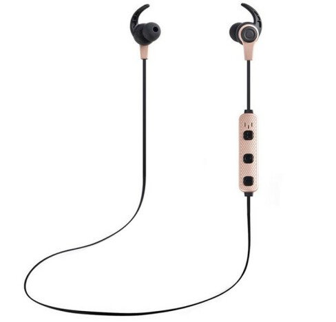 Casti Sport Wireless Bluetooth iUni CB41, Handsfree, Microfon, Control Volum, Magnet, Gold